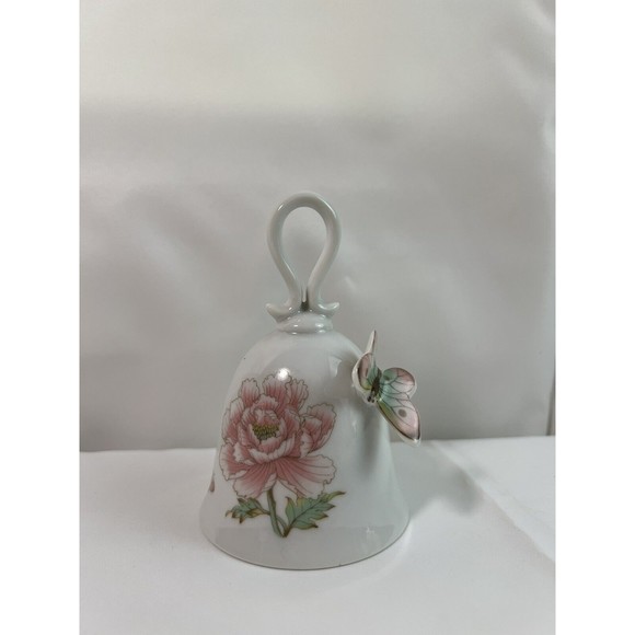 VTG 1982 Arnart Imports "La Belle Butterfly" Pink Flower 3D Butterfly Bell‎ Rare - Picture 1 of 6